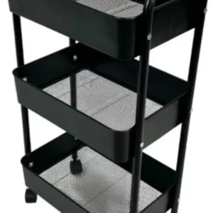 4 Tiers Metal Rolling Cart with Wheels