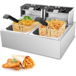 TAIMIKO Electric Deep Fryer Deep Fat Fryer Stainless Steel