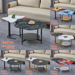 Modern wooden metal side table