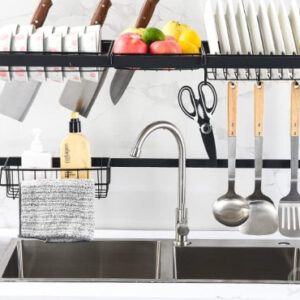 2-Tier Kitchen Over Sink Rack - Metal Dish Drying Storage