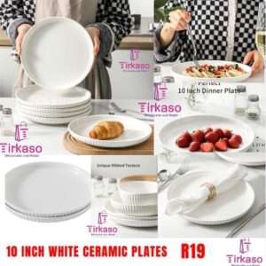 10 Inch White Ceramic Plates