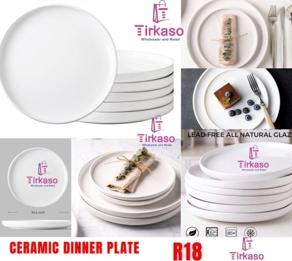 Ceramic Dinner Plate White