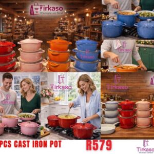 7 Pieces Iron Cast Pot Set