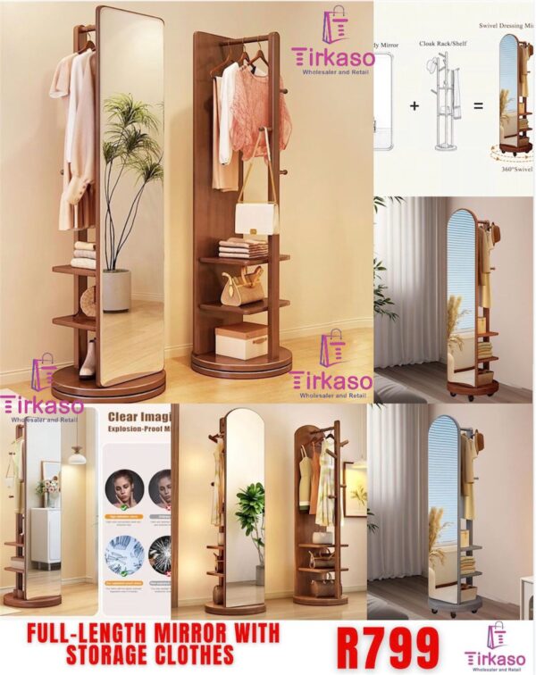 Full Length Mirror With Storage Clothes